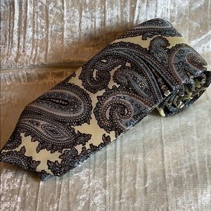 Rooster West End Collection Yellow Paisley Tie